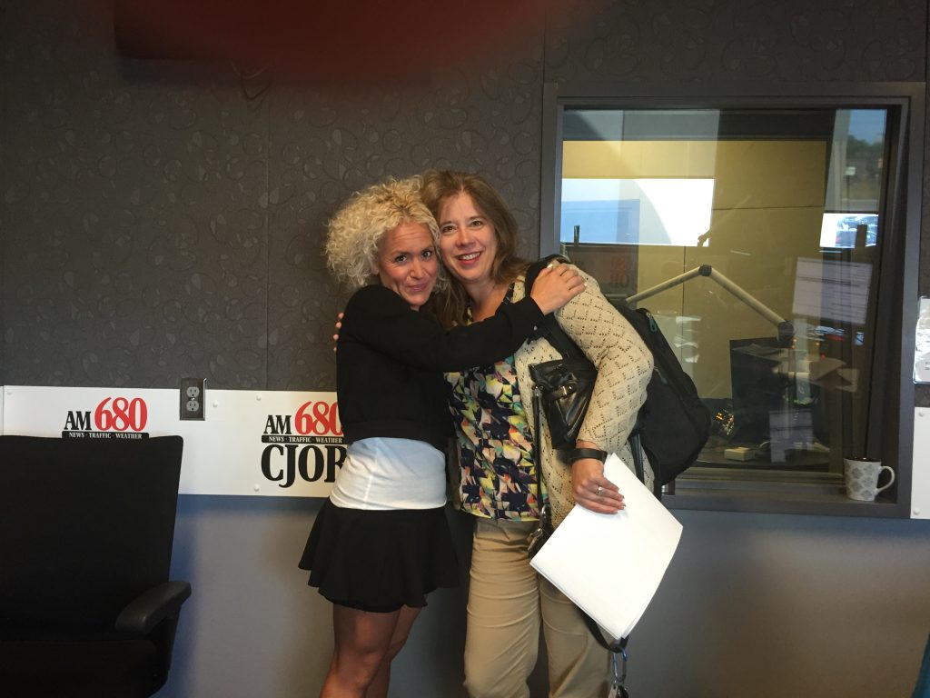 Dahlia Kurtz and Carolyn Klassen during the regular Thursday afternoon show where we talk with Carolyn as "resident therapist" in Winnipeg on 680CJOB