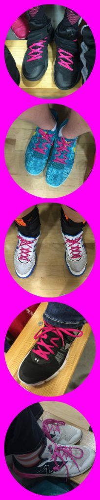 Coaches also participated in remembering JTM's mom's memory. He was loved through pink shoelaces.