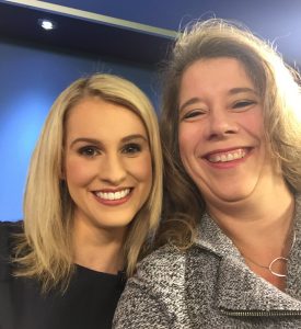 Selfie picture of Shannon Cuciz from Global Television and CArolyn Klassen from Conexus Counselling.