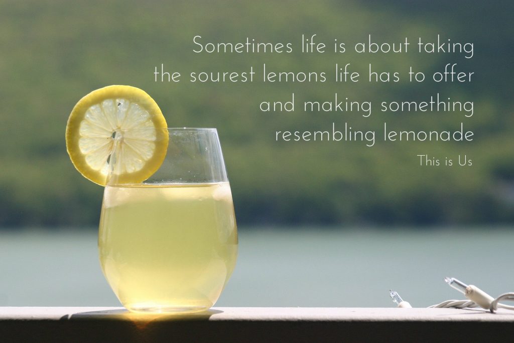 Sometimes life is about turning the sourest lemons life has to offer and making something resembling lemonade. From the show this is us, on a blog about Widower's Club