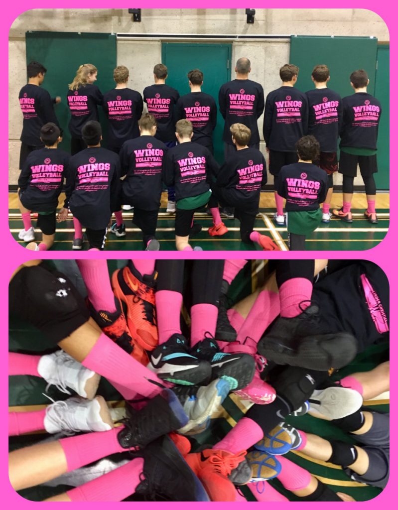 Pinks socks and pink shirts celebrate my son's memory of his mother and mourn his loss with him.