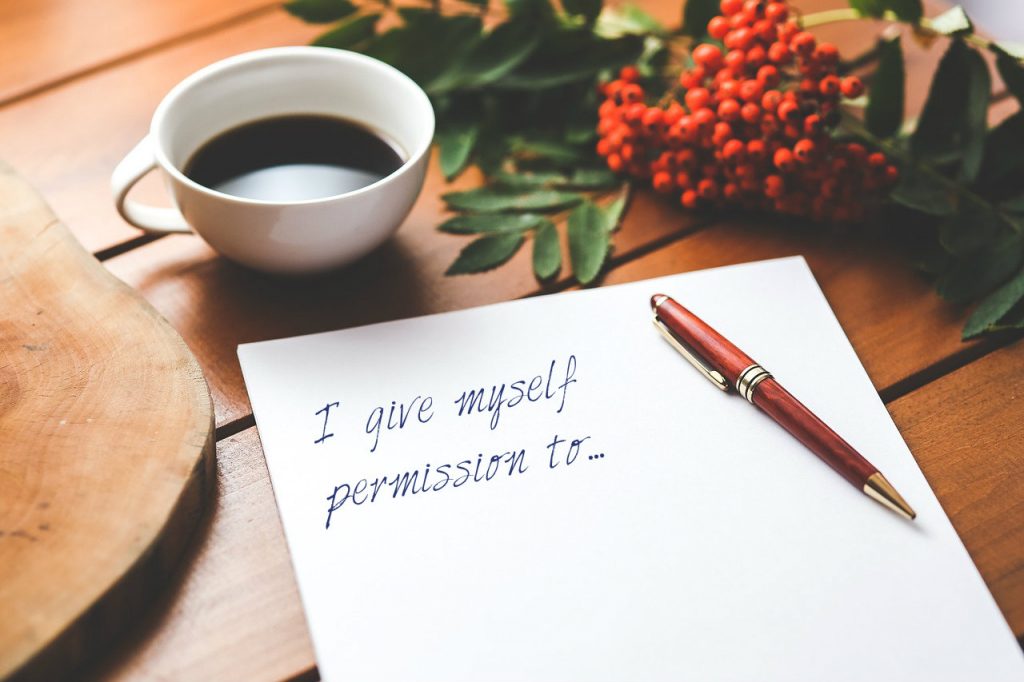 Permission slips are a helpful mental health strategy as well as a good business strategy from Dare to lead by Brené Brown on blog post about Mental Health Awareness Day