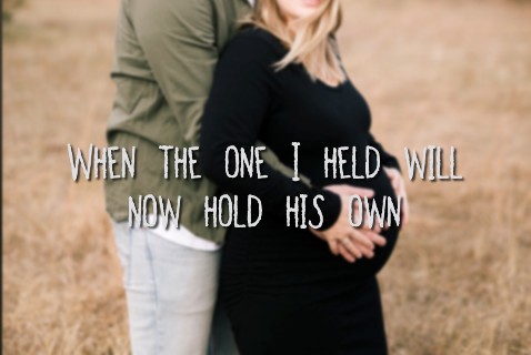 About my grandson, Baby B: When the one I held will now hold his own.