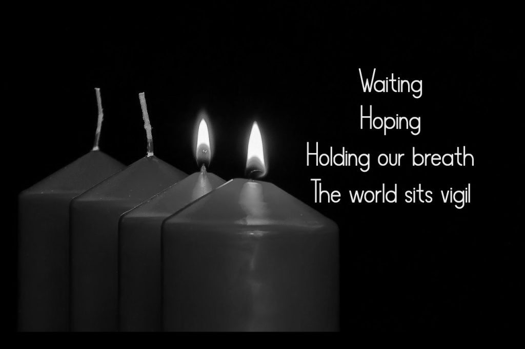 waiting hoping holding our breath the world sits vigil